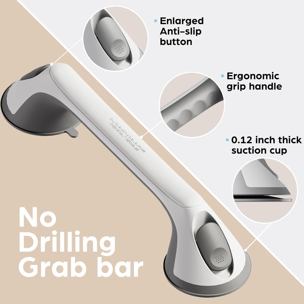 2 Pack Grab Bars for Shower, 16 Inch Shower Handles for Elderly