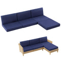 7-Piece Patio Furniture Cushions Set, Replacement Outdoor Cushions for 4-Seat Patio Sectional, Waterproof & Fade Resistant Deep Seat Cushion for