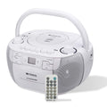 Retekess TR621 CD and Cassette Player Combo, Boombox CD Player(White)