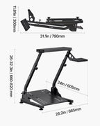 VEVOR Racing Wheel Stand, Adjustable & Foldable Simulator Stand for Logitech G29 G27 G920 G923, Thrustmaster T300RS T300GT T248 TS-PC TSXW Gaming
