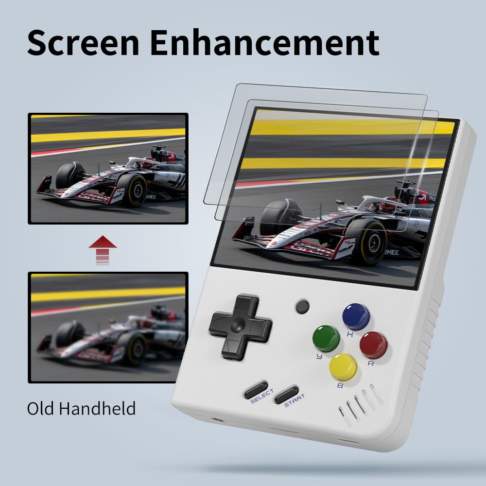 Miyoo Mini Plus with Portable Case Retro Emulator Handheld Game Console Latest Version with WiFi & RTC, 3.5’’ 640*480 IPS Screen 3000mAh Battery