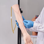 VEVOR Intravenous Practice Arm Kit Made of PVC Latex Material Phlebotomy Arm with Infusion Stand Practice Arm for Phlebotomy with a Storage Handbag