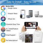 eKyro Smart Garage Door Opener - Universal WiFi Remote Controller Compatible with Alexa, Google Home, iPhone, Siri, Android, Door Left Open Alert