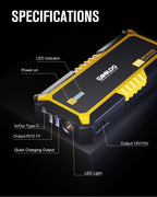 GOOLOO GP4000 Jump Starter - 4000A 12V Car Battery Jumper Starter Portable