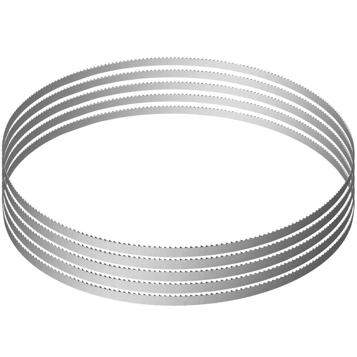 VEVOR Band Saw Blade, 65x0.6x0.02 inch, 5 PCS/Pack Meat Bandsaw Blades for Replacement, 65Mn Carbon Steel Blade, 3 TPI Meat Cutting Blade Wrapped by