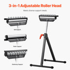 VEVOR Roller Stand, 300 lb Load Capacity, 26.8-42.5 in Adjustable Height, Folding Heavy Duty with 11.5 inch Polished Multi-Directional Roller Head