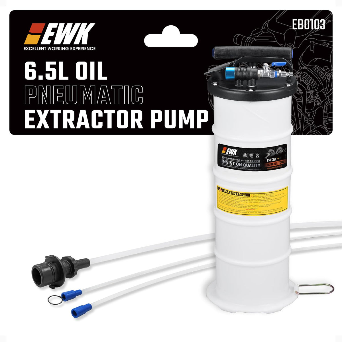 EWK 6.5L Pneumatic/Manual Oil Extractor, Oil Change Pump for Automotive