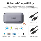SSK Portable SSD 500GB External Solid State Hard Drive USB C Up to 1050MB/s