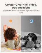REOLINK 4MP 2K Indoor Camera E1, Plug-in WiFi 6 Security Camera