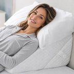 Wedge Pillow for Sleep Apnea, FSA Eligible Bed Wedge Pillow for Headboard, Acid Reflux, Snoring, Back Pain, and Post Surgery Recovery (12" and 9"