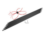 SootEater Rotary Chimney Cleaning System - Gardus RCH205-B Chimney Sweep Kit, Cleans Open Chimneys up to 18' with 6 Flexible 3' Rods, Chimney