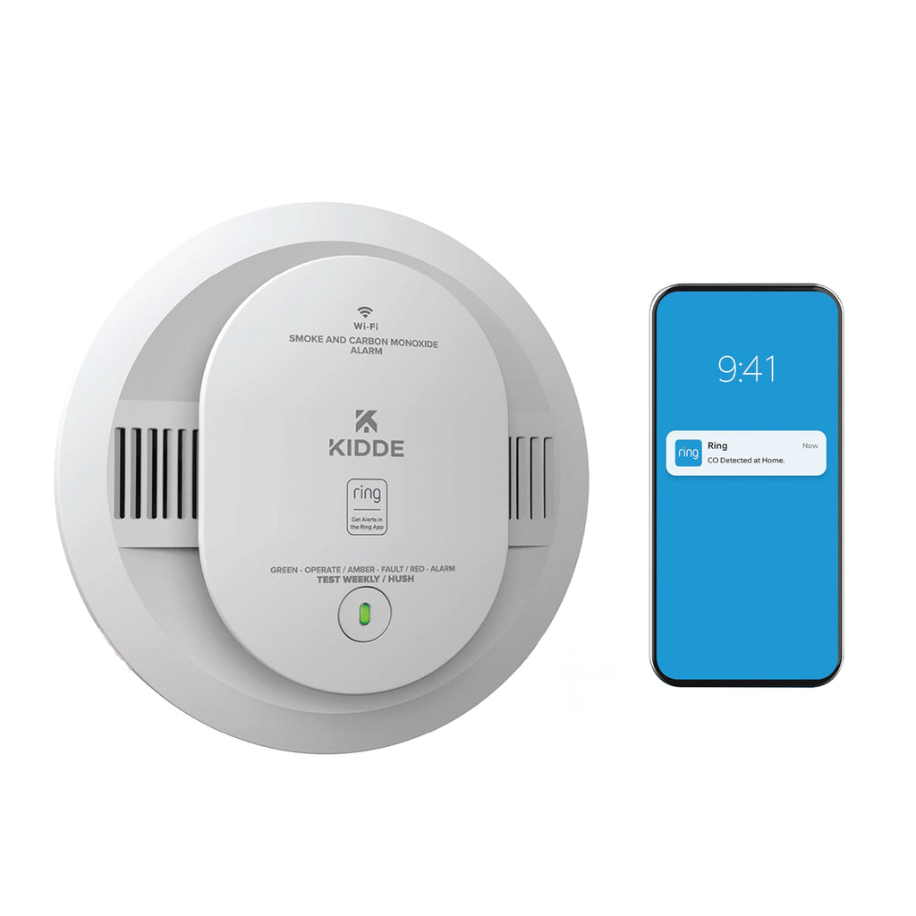 Kidde Smart Smoke & CO Detector with Ring, AA Battery, RGCUDR-RW