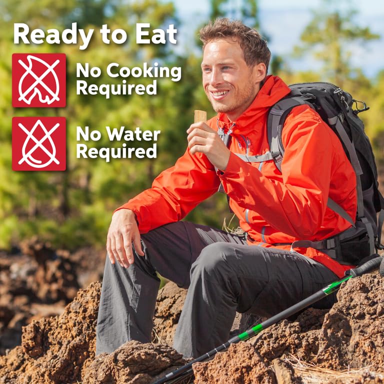 SOS Food Lab Emergency Food Bar - 2400 Calorie Ration (5 Pack Shortbread Cookie) - 2 Day/48 Hour Ready to Eat Supply for Camping, Hiking, Disaster