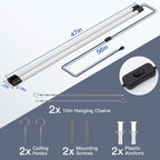 10 Pack 4FT LED Shop Light, 6500K, 40W=250W, 4400LM, 4 Linkable