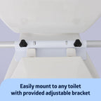 Medline Toilet Handle Safety Rail, Aluminum Grab Bar for Bathroom, 27.5" to 32" Adjustable Height, 250-lb. Capacity
