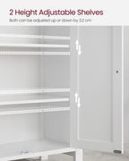VASAGLE Bathroom Floor Storage Cabinet, 2 Doors , Cloud White