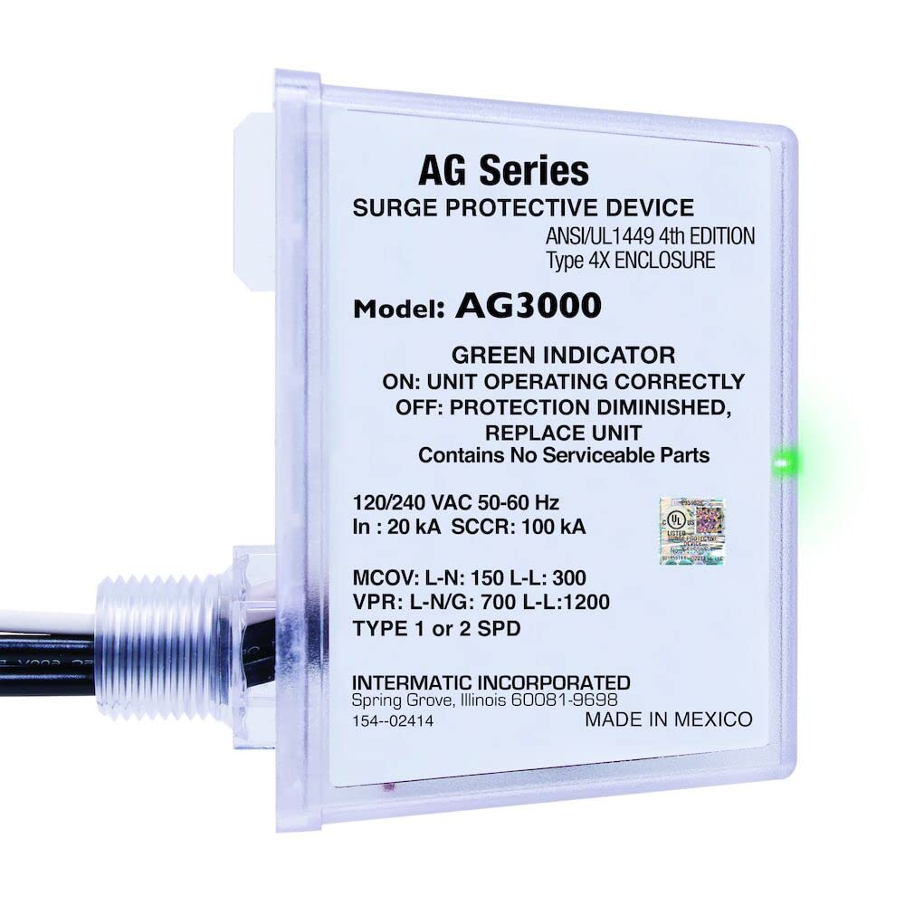 Intermatic AG3000 HVAC Surge Protective Device, 120/240 VAC
