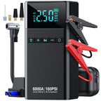 6000A Portable Car Battery Jump Starter with Air Compressor 160PSI