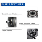 513220 Front Wheel Hub and Bearing Assembly Compatible with 2005-2014 Subaru Outback, 2005-2014 Subaru Legacy 5Lugs w/ABS