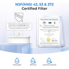 Waterdrop PT-72W Glass Water Filter Pitcher, 7-Cup, Eco-Friendly, White