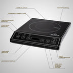 Duxtop 1800W Portable Induction Cooktop Countertop Burner, Black 9100MC