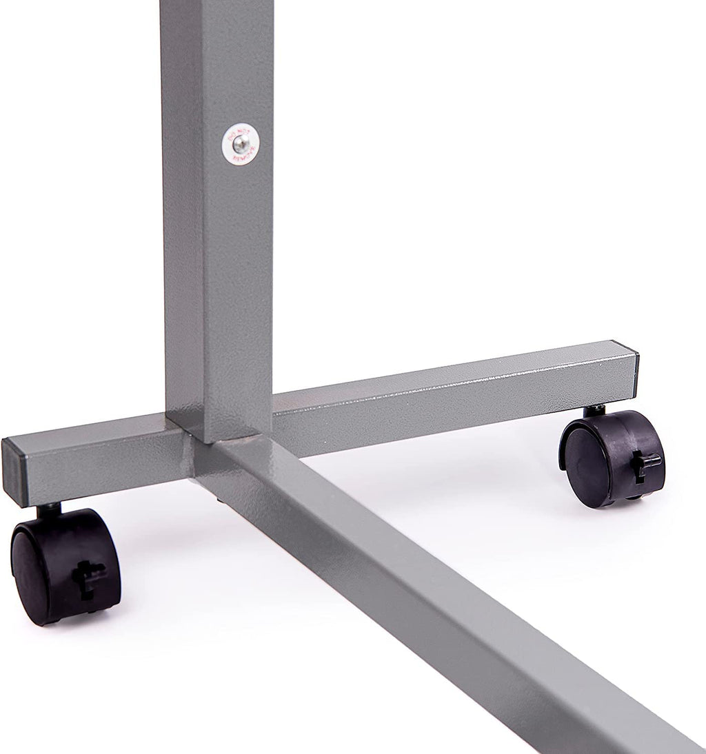 Vaunn Medical Adjustable Overbed Bedside Table with Wheels (Hospital and Home Use)