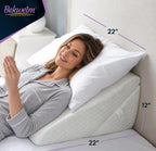 Wedge Pillow for Sleep Apnea, FSA Eligible Bed Wedge Pillow for Headboard, Acid Reflux, Snoring, Back Pain, and Post Surgery Recovery (12" and 9"