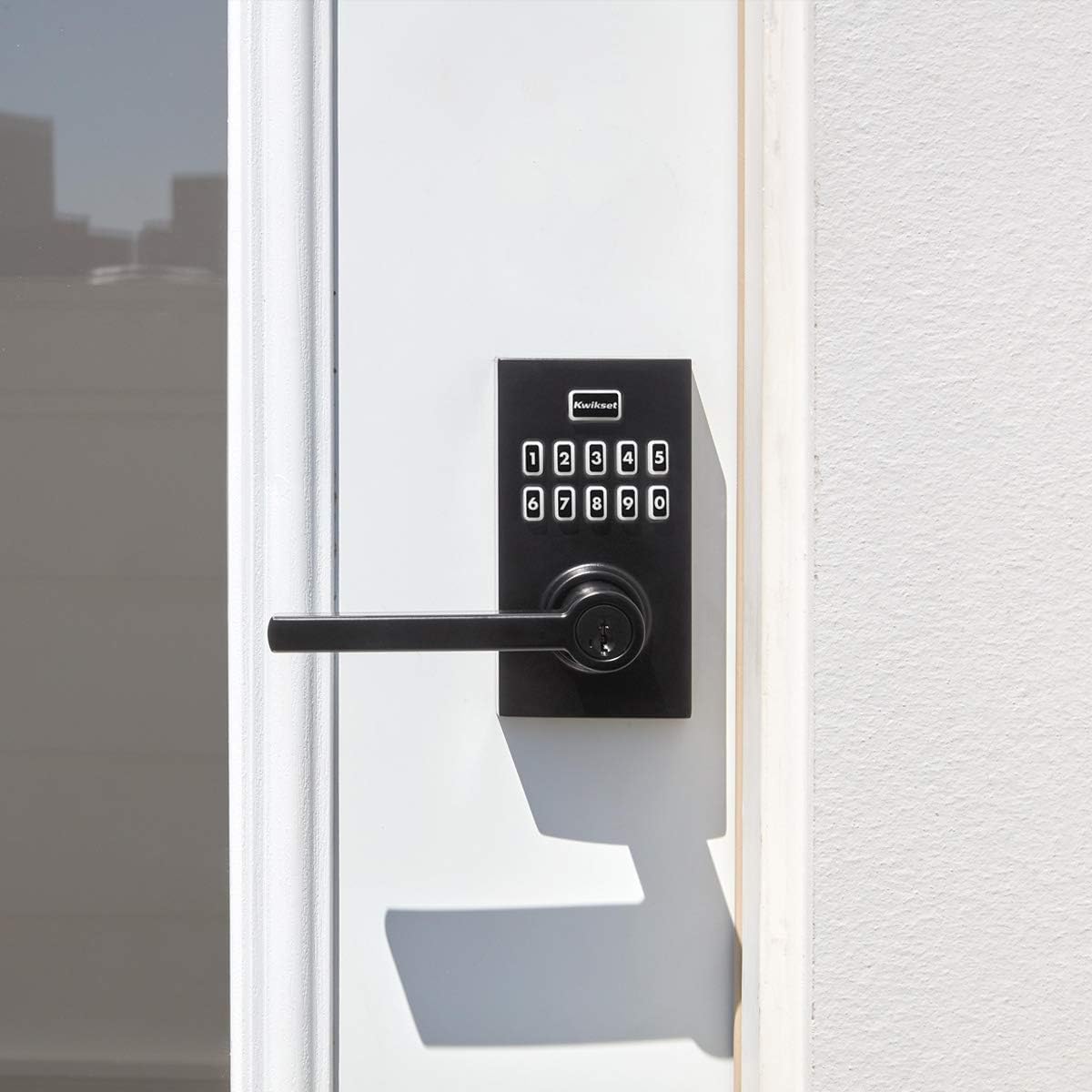 Kwikset SmartCode 917 Contemporary Electronic Deadbolt with Halifax Handle