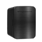 Frigidaire Mini Personal Fridge Cooler, Countertop, Holds Up to 10L/15 Cans, Brushed Black Stainless Rugged Design, Portable for Skincare, Makeup