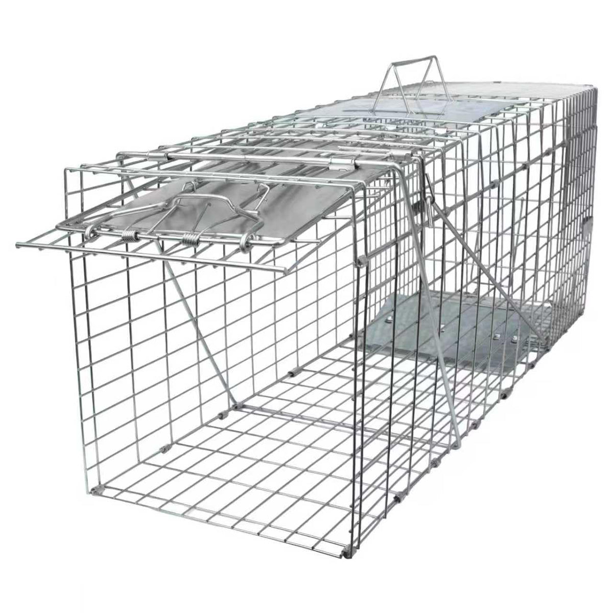 SZHLUX 32" Live Animal Cage Trap, Heavy Duty Folding Raccoon Traps, Humane Cat Trap for Stray Cats, Raccoons, Squirrel, Skunk, Mole, Groundhog