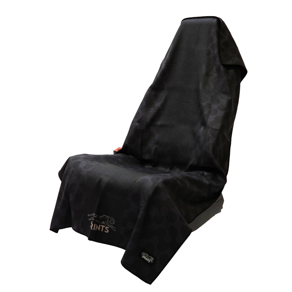 Sprints Prints Athletic Running Towel, Full-Sized, Car Seat Cover - Moisture Wicking (Midnight Mile)
