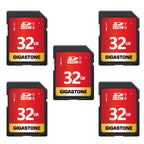 GIGASTONE 32GB SD Card 5-Pack UHS-I U1 Class 10 SDHC Memory Card High-Speed up to 80MB/s Full HD Video Compatible with Digital Camera, SPYPOINT