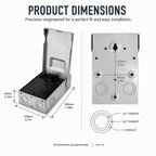 6 Pack AC Disconnect Boxes 60A Non-Fused, Pull-Out HVAC Disconnect Switch for Outdoor Air Conditioner Units