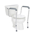 Medline Toilet Handle Safety Rail, Aluminum Grab Bar for Bathroom, 27.5" to 32" Adjustable Height, 250-lb. Capacity