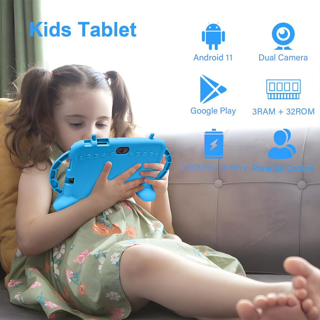 Kids Tablet 7 Inch Tablet for Kids Ages 3-10, Android 11 3GB RAM 32GB ROM