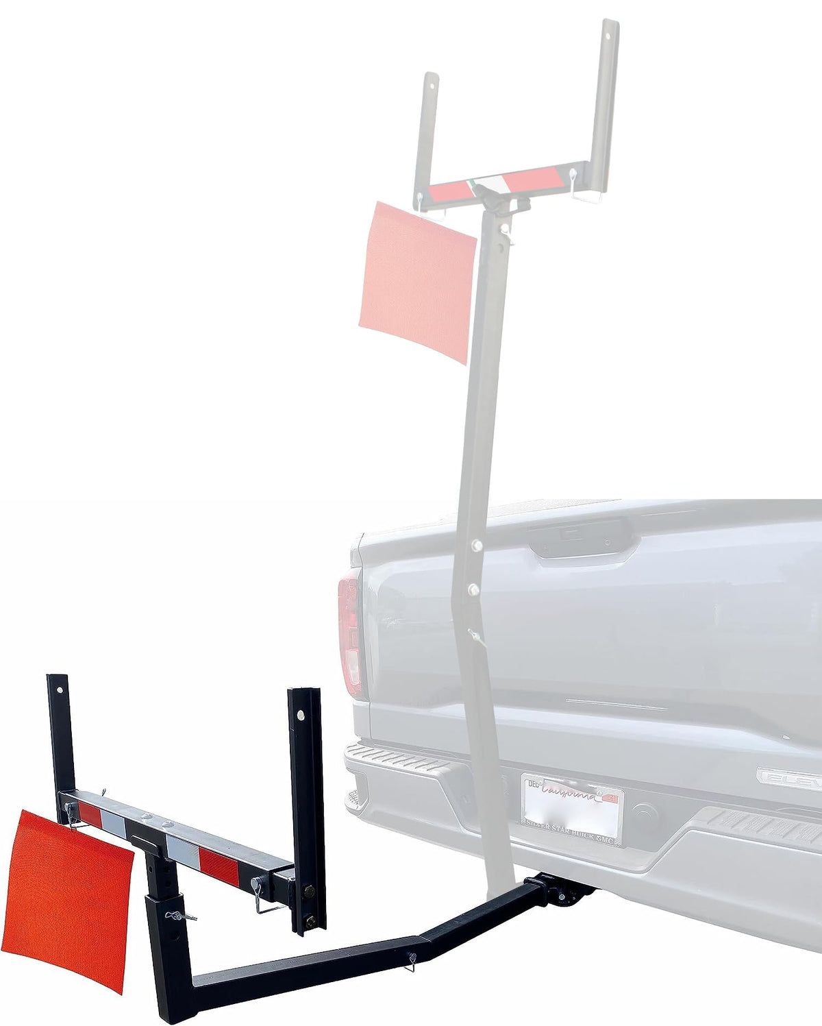 MaxxHaul 70231 Hitch Mount Pick Up Truck Bed Extender For Ladder, Rack, Canoe, Kayak, Long Pipes and Lumber) , Black , 37 x 19 x 3 inches