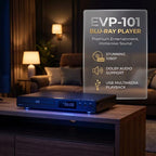 Blu Ray DVD Player, 1080P Home Theater Disc System, Play All DVDs and Region A 1 Blu-Rays, Support Max 128G USB Flash Drive + HDMI/AV/Coaxial Output