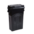 United Solutions Highboy Waste Container with Swing Lid, 23 Gallon, Space Saving Slim Profile and Simple Bag Removal, Handles for Easy Carrying