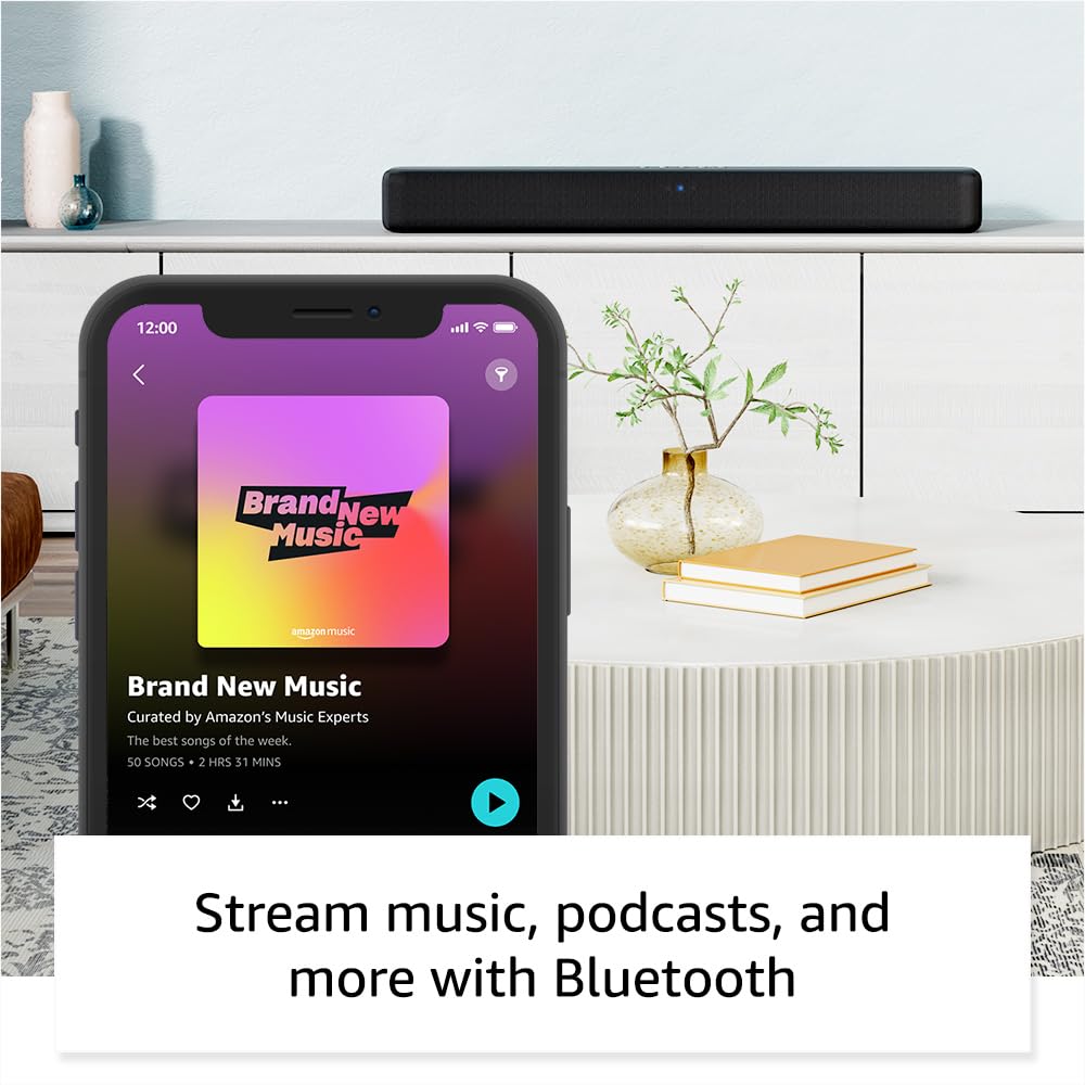 Fire TV Soundbar, 2.0 speaker with DTS Virtual:X and Dolby Audio, Bluetooth connectivity