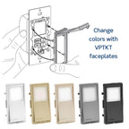 Leviton Decora Programmable and Astronomical Timer Switch for Lights and Motor Loads, Neutral Wire Required, Single Pole or 3-Way, VPT24-1PZ, White