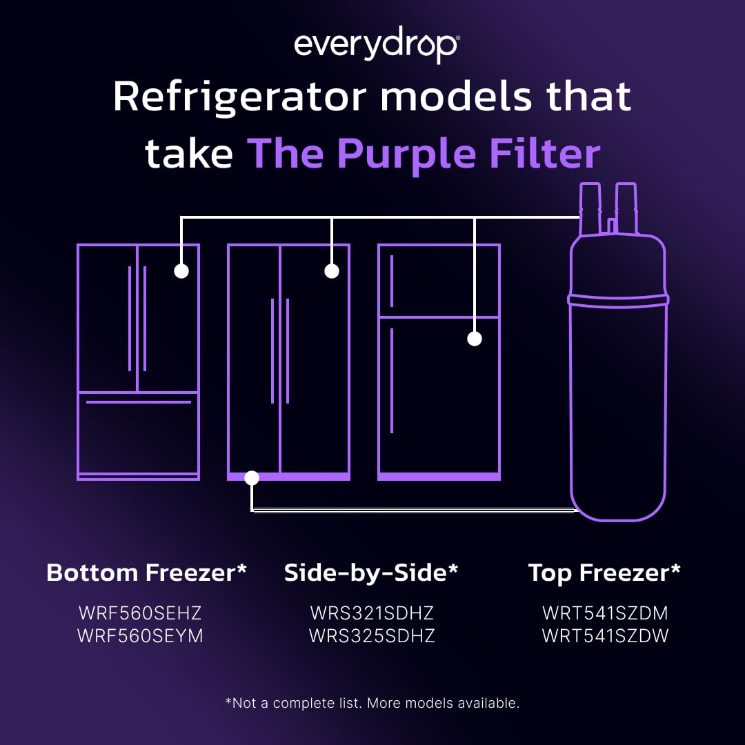 everydrop by Whirlpool Ice & Water Refrigerator Filter 1, Purple, EDR1RXD1