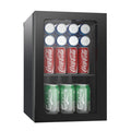 Erivess 24 Cans Mini Fridge, 18L Beverage Refrigerator Cooler, Black