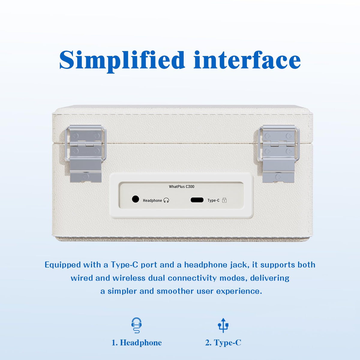 CD Player with Bluetooth Speakers, App Control, Magnetic Display
