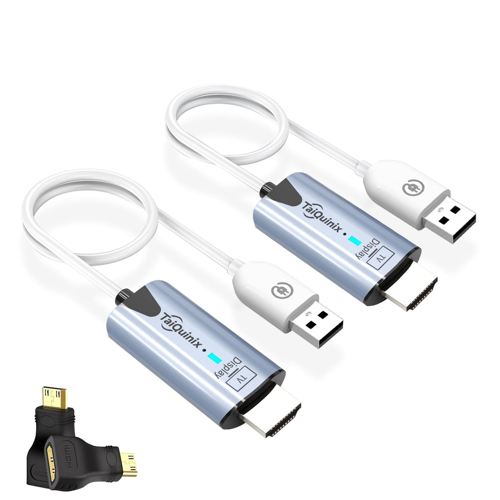 2026 Upgraded Wireless HDMI Transmitter and Receiver, 165FT/50M 4K Decode 1080P Output, Plug & Play Portable 2.4G/5G Wireless HDMI Extender Kit for