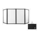 PRORECK DJ Foldable Facade Portable Event Booth Panels 4 Detachable Black Metal Frame Projector Display Scrim Panel with Carry Bag (white) PF-33