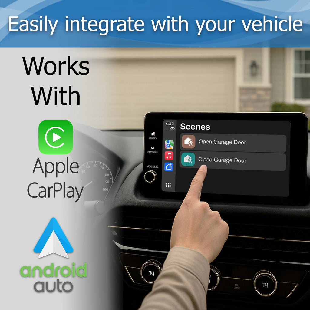 eKyro Smart Garage Door Opener - Universal WiFi Remote Controller Compatible with Alexa, Google Home, iPhone, Siri, Android, Door Left Open Alert