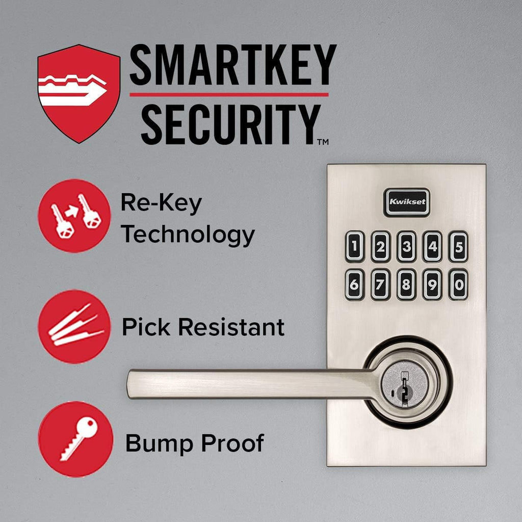 Kwikset SmartCode 917 Contemporary Electronic Deadbolt with Halifax Handle