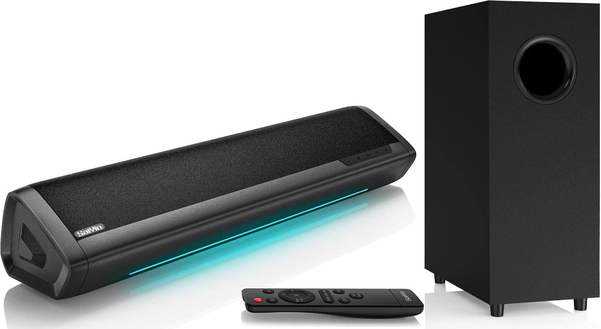 Saiyin Sound Bar with Subwoofer, Home Theater Surround System for TV PC