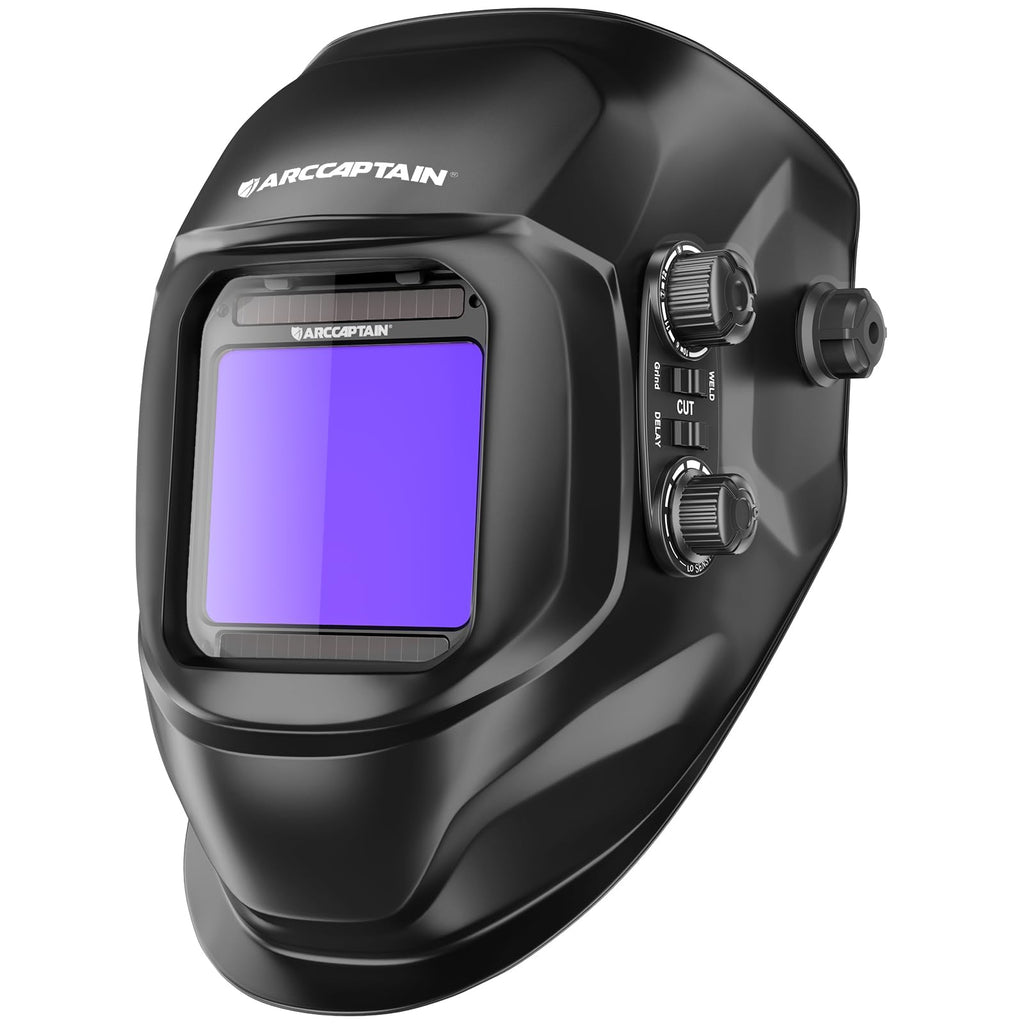 ARCCAPTAIN Auto Darkening Welding Helmet, 3.94"X3.66" Large Viewing Screen
