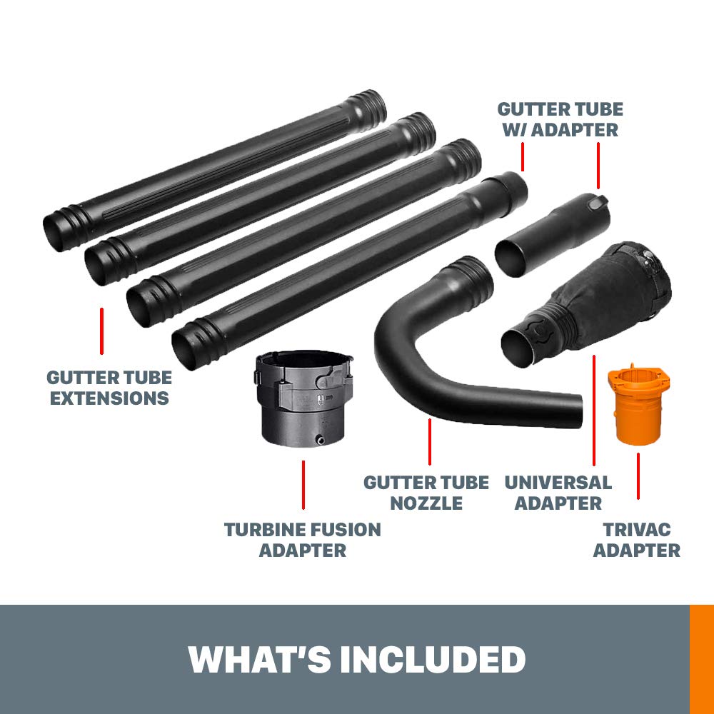 Worx Gutter Cleaning Kit with 11" Inches Tubes, WA4094